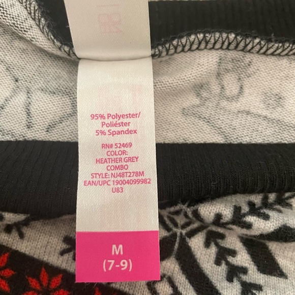 🎄No Boundaries Nordic Reindeer Lightweight Sweatshirt Sweater Top Size M 7-9 - Picture 2 of 6